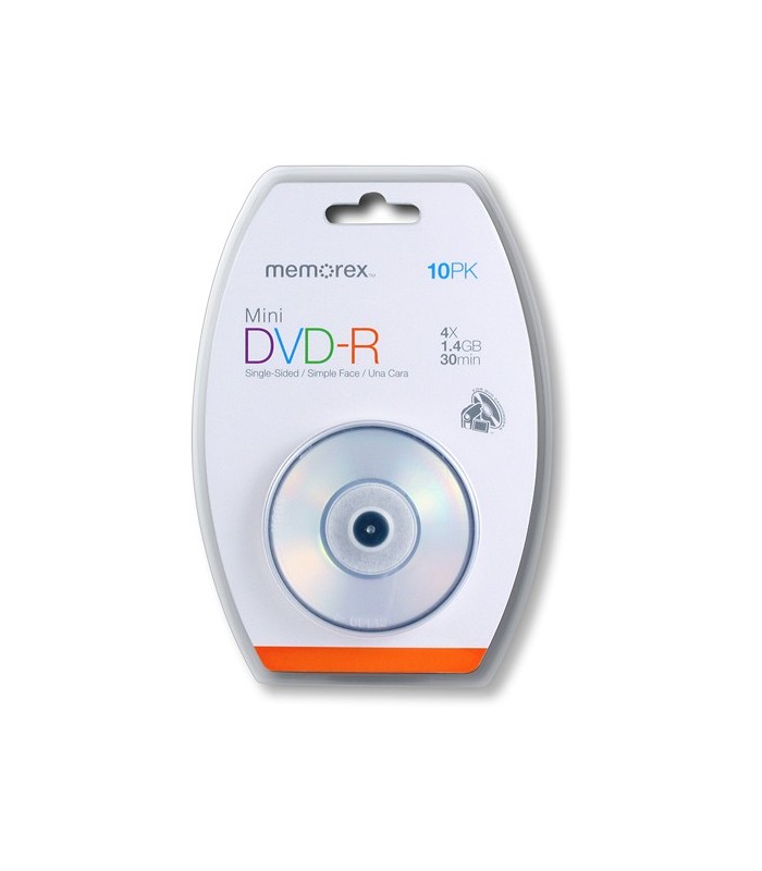 DVD-R MEMOREX 1.4GB/4X/30MIN PACK 10/ MINI 