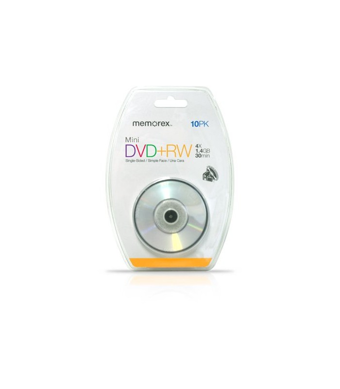 DVD+RW MEMOREX 1.4GB/4X/30MIN PACK 10/ MINI
