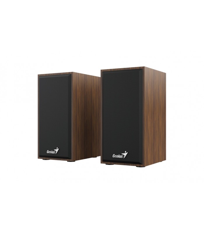 PARLANTES GENIUS SP-HF180 MADERA 6W CTRL VOL.CONECTOR USB Y 3.5mm X1