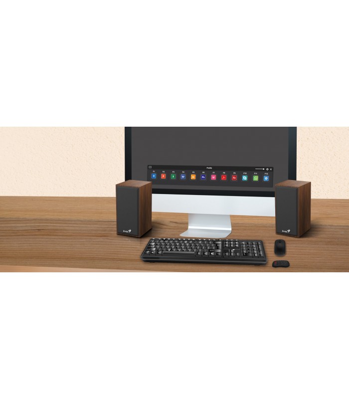 PARLANTES GENIUS SP-HF180 MADERA 6W CTRL VOL.CONECTOR USB Y 3.5mm X1