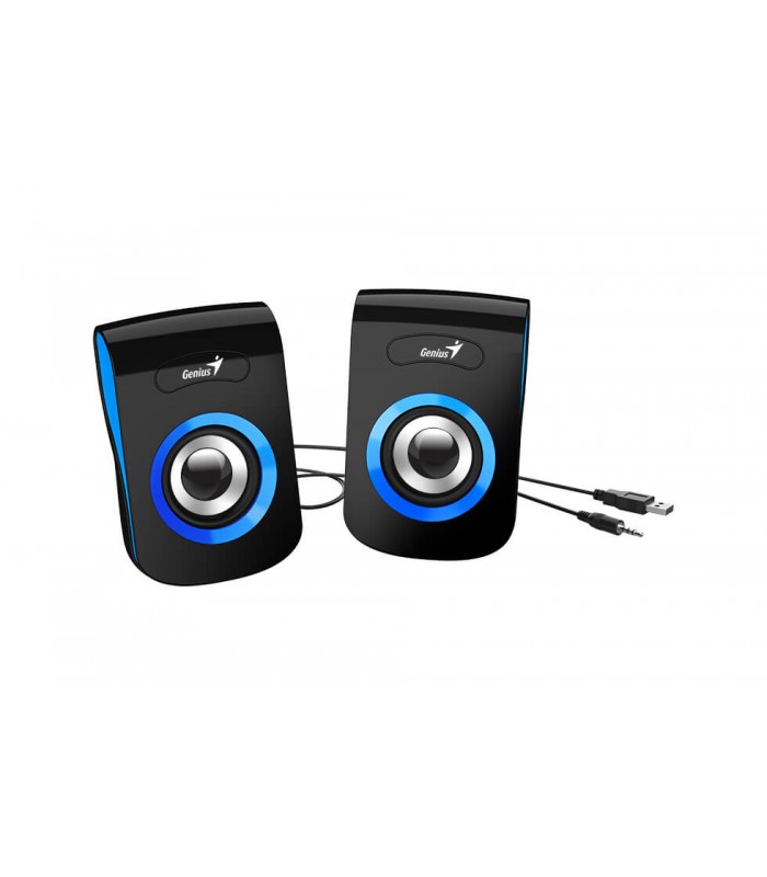 PARLANTES GENIUS SP-Q180 AZUL 6W CTRL VOL.CONECTOR USB Y 3.5mm X1