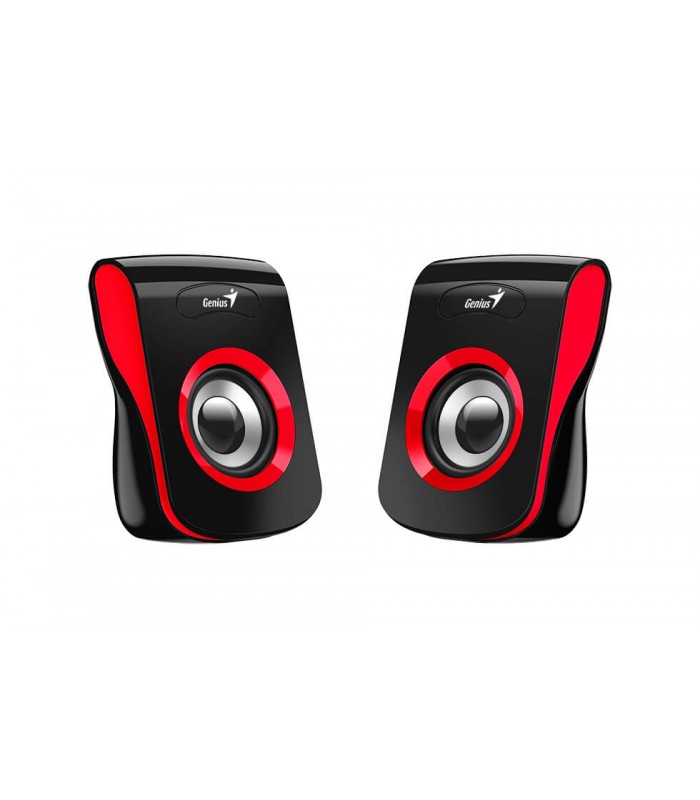 PARLANTES GENIUS SP-Q180 ROJO 6W CTRL VOL.CONECTOR USB Y 3.5mm X1
