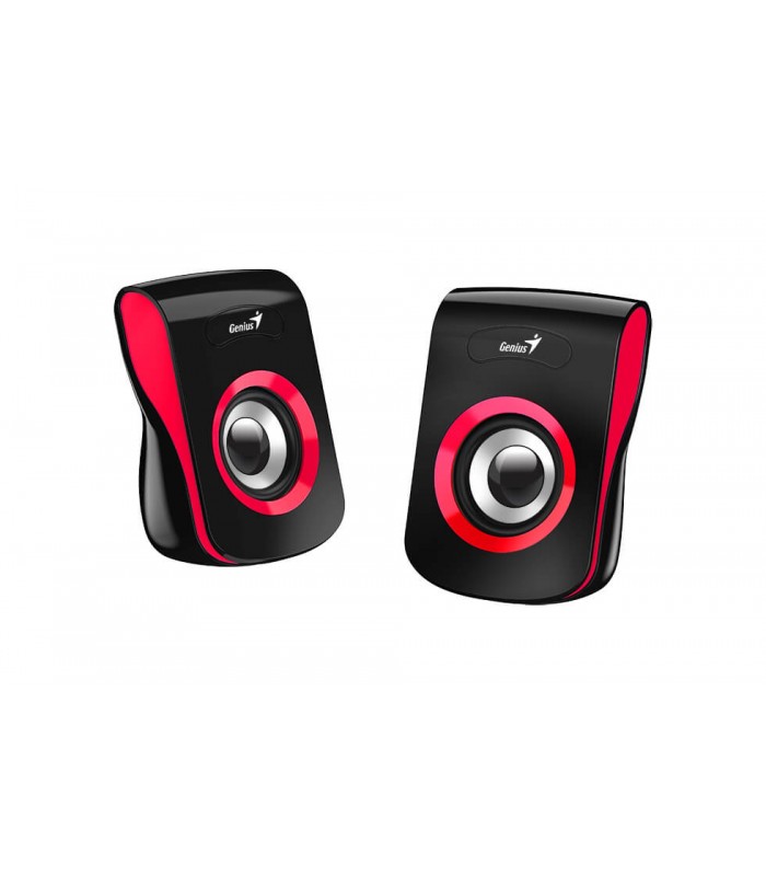 PARLANTES GENIUS SP-Q180 ROJO 6W CTRL VOL.CONECTOR USB Y 3.5mm X1