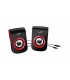 PARLANTES GENIUS SP-Q180 ROJO 6W CTRL VOL.CONECTOR USB Y 3.5mm X1