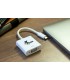 ADAPTADOR XTECH XTC-550 USB-C A VGA  HEMBRA/ 720p y 1080p A 60Hz 20CM PC WH