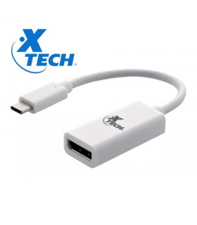 ADAPTADOR XTECH XTC-555 USB-C A DP DISPLAYPORT 4K A 60Hz 10CM  WH