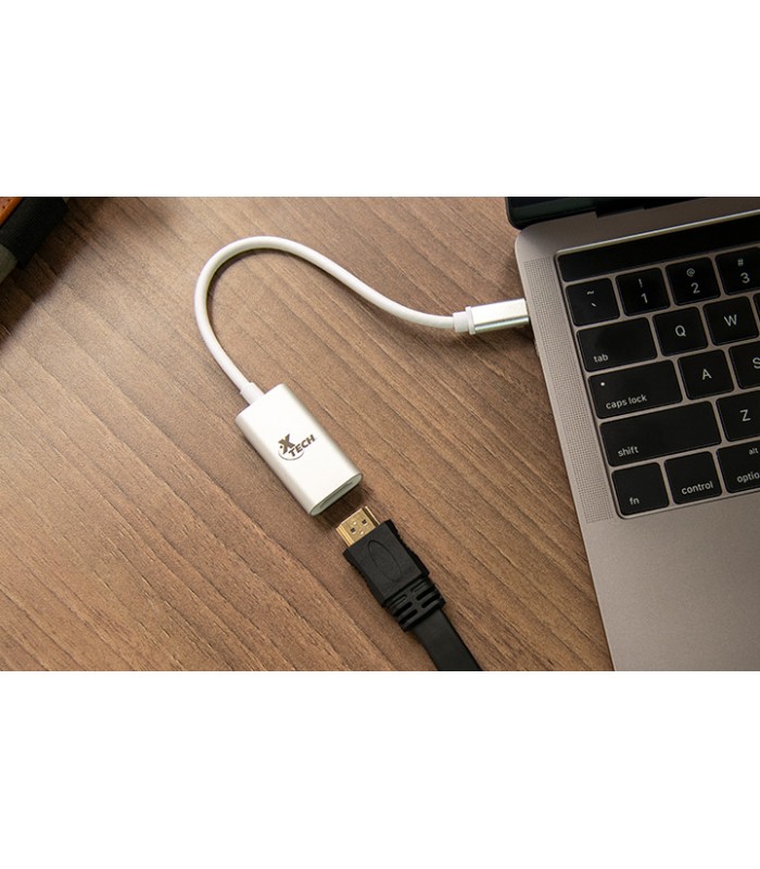 ADAPTADOR XTECH XTC-540 USB-C A HDMI 4K A 30Hz 5Gbps 25CM WH
