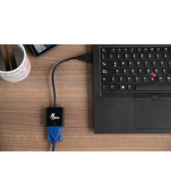 ADAPTADOR XTECH HDMI A VGA  HEMBRA/ 720p Y 1080p PC XTC-363