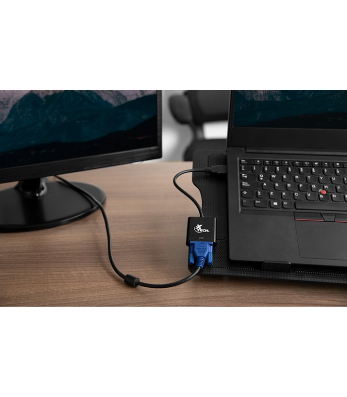 ADAPTADOR XTECH HDMI A VGA  HEMBRA/ 720p Y 1080p PC XTC-363