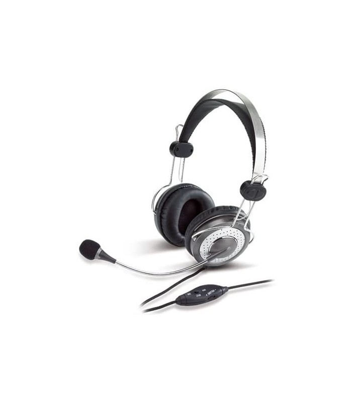 AURICULARES GENIUS HS-04SU PLATA CON MICROFONO CONECTOR 3.5mm X2