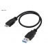 CABLE USB KINGSTON USB 3.0 MACHO A MICRO USB B 3.0 MACHO 5Gbps 55cm BK