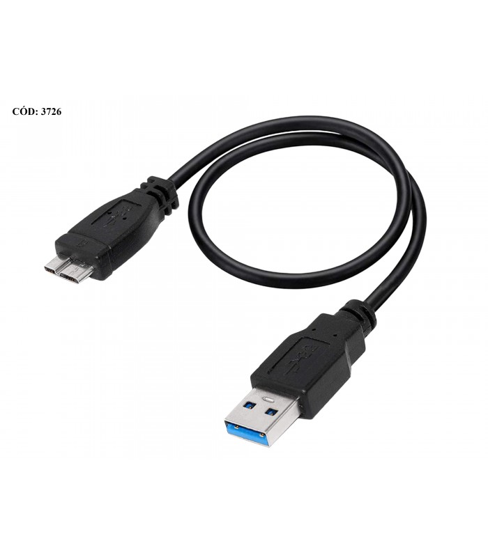 CABLE USB KINGSTON USB 3.0 MACHO A MICRO USB B 3.0 MACHO 5Gbps 55cm BK