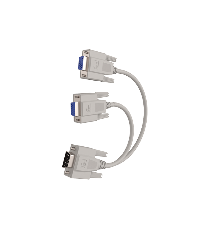 ADAPTADOR XTECH XTC-325 1VGA MACHO A 2VGA HEMBRAS 720p 15PIN 30cm MULTIPLICADOR PC 