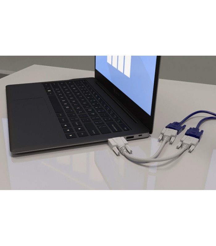 ADAPTADOR XTECH XTC-325 1VGA MACHO A 2VGA HEMBRAS 720p 15PIN 30cm MULTIPLICADOR PC 