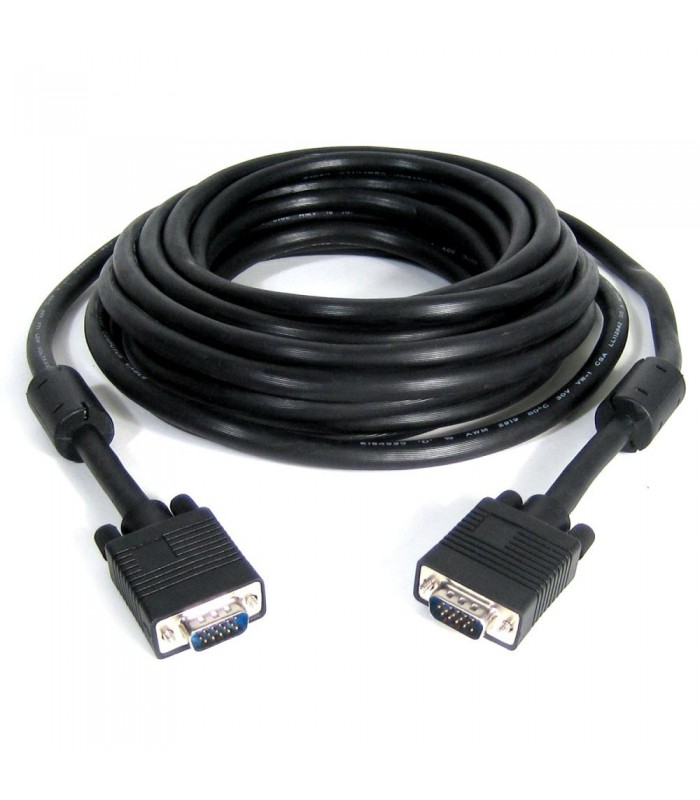 CABLE VGA A VGA ANERA VIDEO 20M 15PIN M/M NEGRO PC.