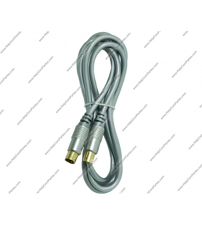 CABLE S-VIDEO (4-PIN) MACHO A S-VIDEO (4-PIN) MACHO 1.5M M/M PLATEADO