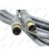 CABLE S-VIDEO (4-PIN) MACHO A S-VIDEO (4-PIN) MACHO 1.5M M/M PLATEADO