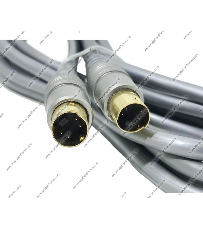 CABLE S-VIDEO (4-PIN) MACHO A S-VIDEO (4-PIN) MACHO 1.5M M/M PLATEADO