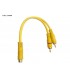 CABLE RCA BIFURCADOR YL TYPE Y 1 RCA HEMBRA A 2 RCA MACHO 25CM