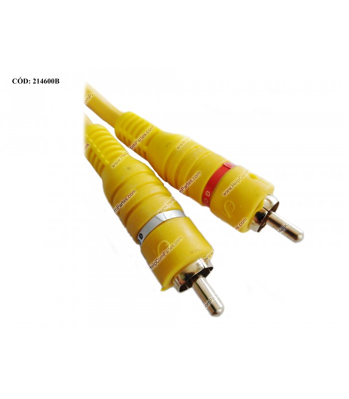 CABLE RCA BIFURCADOR YL TYPE Y 1 RCA HEMBRA A 2 RCA MACHO 25CM