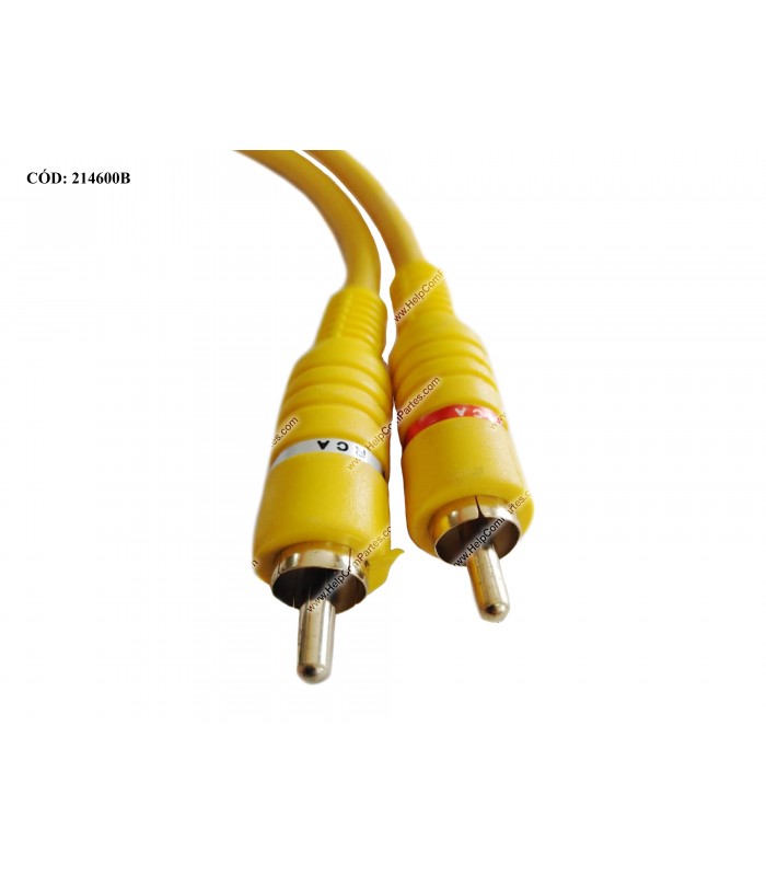 CABLE RCA BIFURCADOR YL TYPE Y 1 RCA HEMBRA A 2 RCA MACHO 25CM