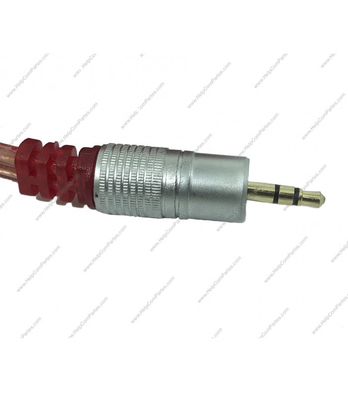 CABLE AUDIO AUXILIAR 5M TRANSPARENTE  3.5mm A 2RCA