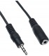 CABLE AUDIO AUXILIAR EXTENSION SPIRAL 3.5mm A 3.5mm STEREO MACHO/HEMBRA