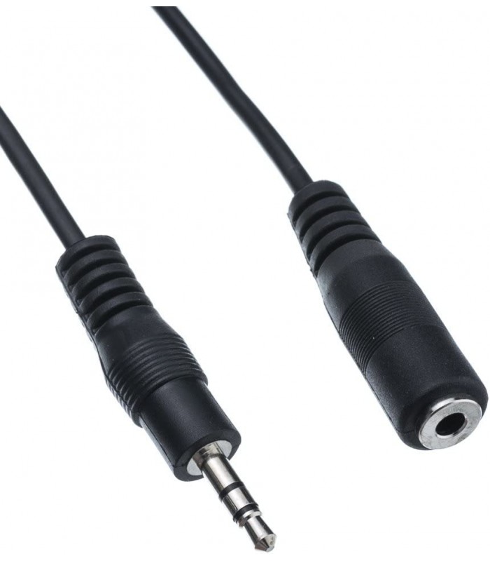 CABLE AUDIO AUXILIAR EXTENSION SPIRAL 3.5mm A 3.5mm STEREO MACHO/HEMBRA