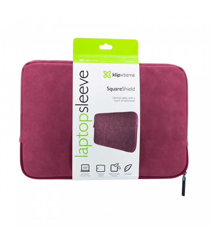 FORRO KLIP XTREME SQUARESHIELD 15.6" POLIÉSTER / CON CIERRE / ROSADO / KNS-220PK