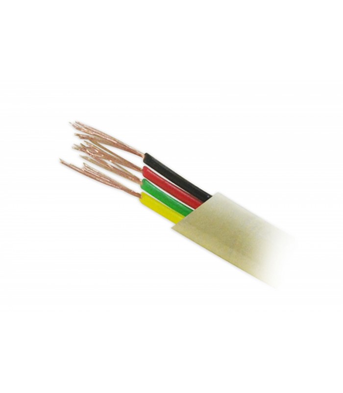 CABLE DE TELEFONO PLANO 4HILOS CRE/NE