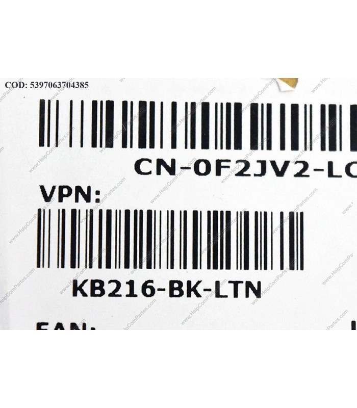 TECLADO DELL KB216-BK-LTN USB ALAMBRICO PC NEGRO ES LATINO 580-ADRC ORIG.
