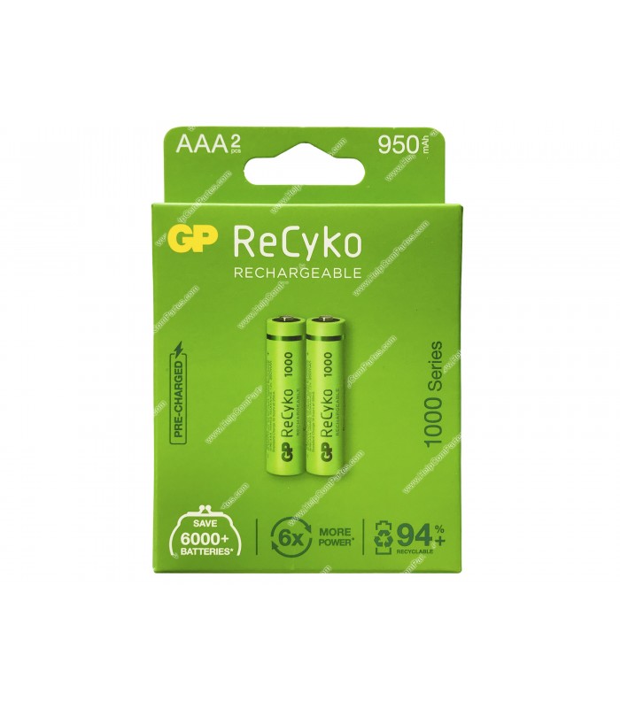 PILA GP REC RECYKO AAA 1.2V 960mAH BL/2 (1000SERIES)