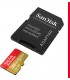 MICRO SD SANDISK EXTREME 128GB UHS-I 4K / C10 / U3 / V30 / A2 /4K /5K /R190MB/W90MB/S + ADAPTADOR /SDSQXAA-128G-GN6MA
