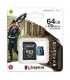 MICRO SD KINGSTON CANVAS GO PLUS 64GB UHS-I 4K / C10 / U3 / V30 / A2 /R170MB/W70MB/S + ADAPTADOR /SDCG3/64GB