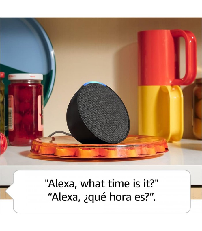 PARLANTE INTELIGENTE AMAZON ECHO POP COMPACTO / ALEXA / WIFI 2.4/5GHz / BT / EERO / CARBON /B09WNK39JN