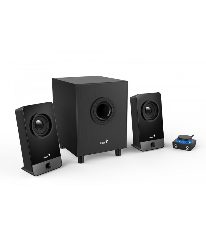 PARLANTES GENIUS SW-2.1 300X 2.1CH 10RMS 100~240V US MARRON + CTRL VOL. DUAL INPUTS