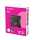 DISCO SSD EXTERNO ADATA SD620 512GB USB 3.2 GEN2 (MAX 10Gbps) A USB-A 550-480RW /MIL-STD-810G 1.22M/ SD620-512GCBK BK