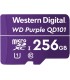 MICRO SD WD PURPLE ULTRA ENDURANCE QD101 256GB UHS-I 4K / C10 / U1 /3D NAND/ SDA 6.0/ 128TBW /24x7/NVR/SIN ADAP. /WDD256G1P0C