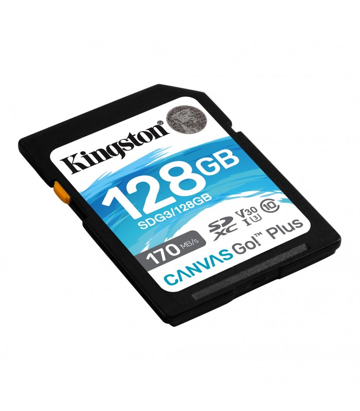SD KINGSTON CANVAS GO PLUS 128GB SDXC / UHS-I 4K / C10 / U3 / V30 /R170MB/W90MB/S SDG3/128GB