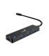 USB HUB GENIUS UH-400 USB-C A 4-PTOS USB-A 3.0 HEMBRA BK