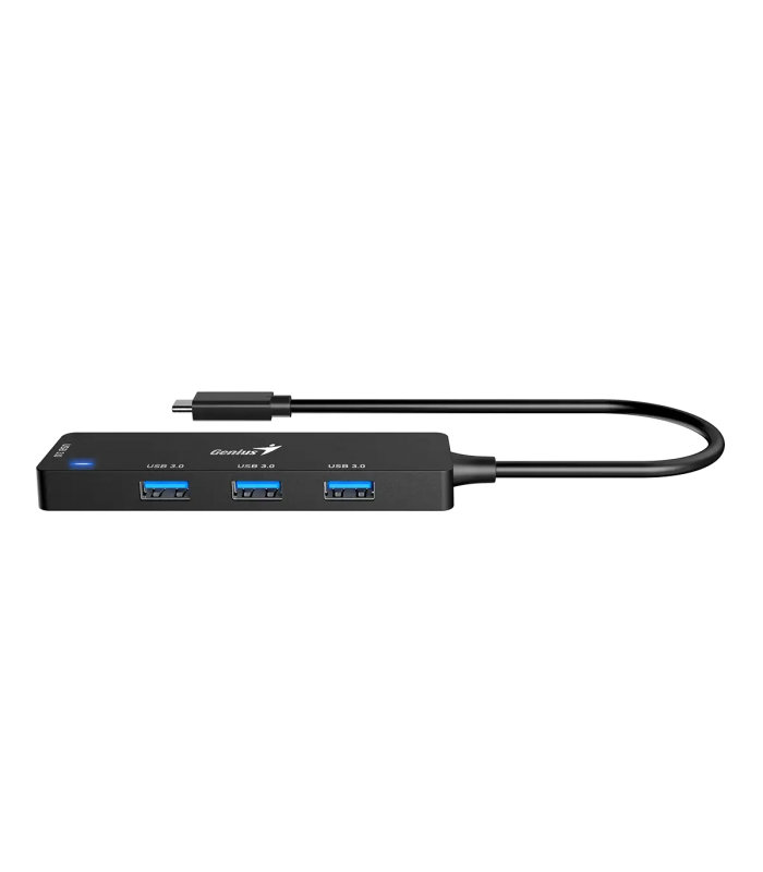 USB HUB GENIUS UH-400 USB-C A 4-PTOS USB-A 3.0 HEMBRA BK