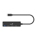 USB HUB GENIUS UH-400 USB-C A 4-PTOS USB-A 3.0 HEMBRA BK