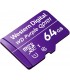 MICRO SD WD PURPLE ULTRA ENDURANCE QD101 64GB UHS-I 4K / C10 / U1 /3D NAND/ SDA 6.0/ 32TBW /24x7/NVR/SIN ADAP. /WDD064G1P0C