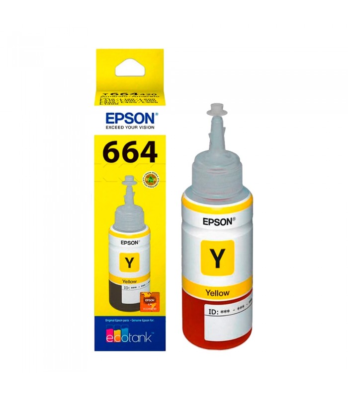 BOTELLA EPSON YL 664 T664420-AL L200 L210 L220 L380 L350 L355 L395 L555 L1455 L655 70ML 6500 PAG