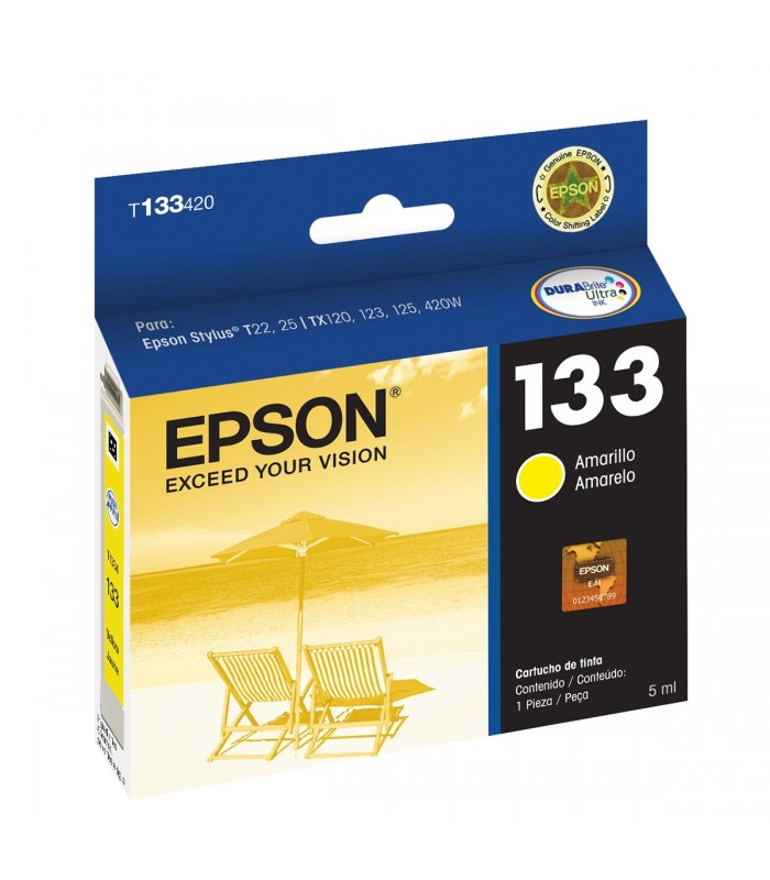 CARTUCHO EPSON T133420-AL 133 YL  T22 T25 TX120 TX123 TX125 TX133v TX135 TX320F TX420W TX430W 355 PAG