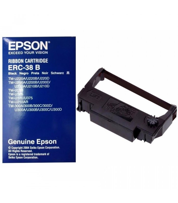 CINTA EPSON ERC-38 B /TM U200D/TM U210D/TM U300B/TM-U200/TM-U220/TM-U230/TM-U375 BK ERC-38 B