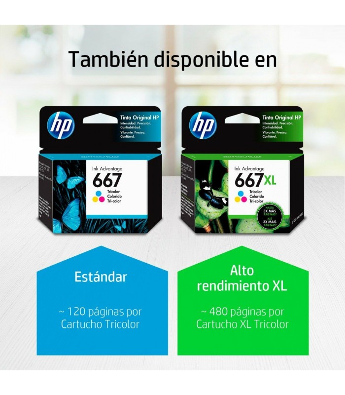 CARTUCHO HP 667XL COLOR DESKJET 1275/2374/2375/2376/2775/2776/6475/6476 3YM80AL 330 PAG